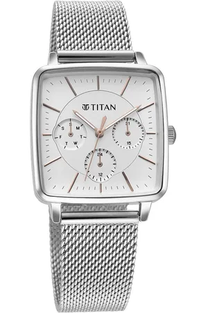 Titan Avant Garde Silver Dial Quartz Multifunction Stainless Steel Strap watch for Women