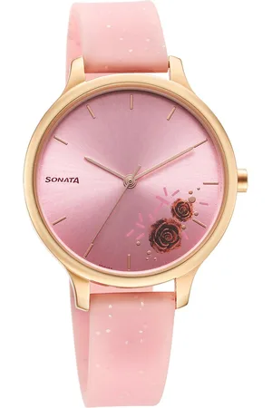 Sonata Blush Quartz Analog Pink dial Plastic Strap Watch for Women