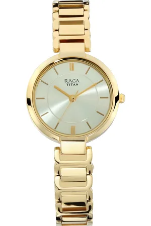 Titan Raga Viva Champagne Dial Women Watch With Metal Strap