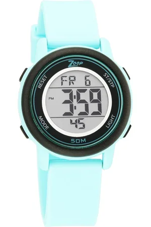Titan Digital Round Shaped Dial Blue Silicone Strap Watch For Kids