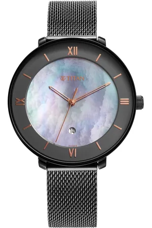 Titan Workwear Mother Of Pearl Dial Stainless Steel Strap Watch for Women