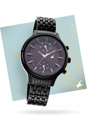 Fastrack Ruffles Quartz Multifunction Purple Dial Stainless Steel Strap Watch for Girls