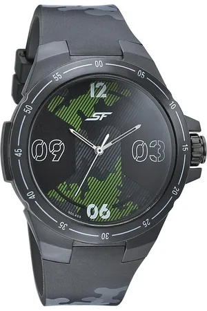 SF Turbo Quartz Analog Multicoloured Dial PU Strap Watch for Men
