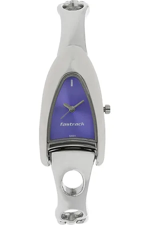 Fastrack Quartz Analog Purple Dial Metal Strap Watch for Girls