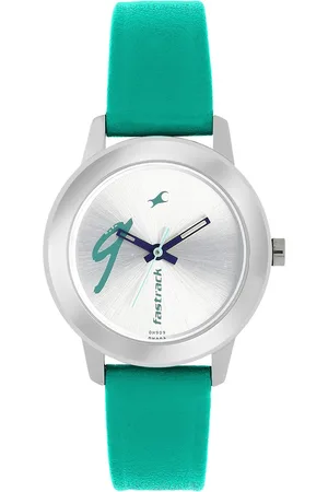 Fastrack Tropical Waters Quartz Analog White Dial Leather Strap Watch for Girls