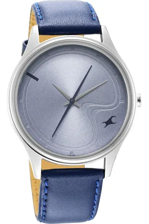 Fastrack Stunners Quartz Analog Blue Dial Leather Strap Watch for Guys