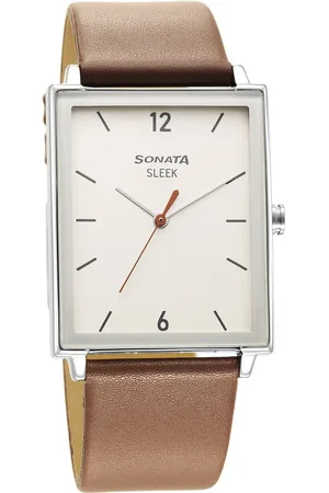 Sonata Sleek White Dial Analog Watch for Men