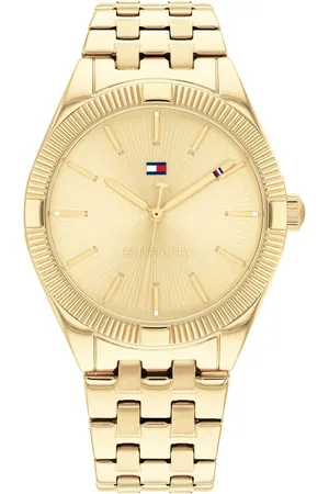 Tommy Hilfiger Quartz Analog Golden Dial Stainless Steel Strap Watch for Women