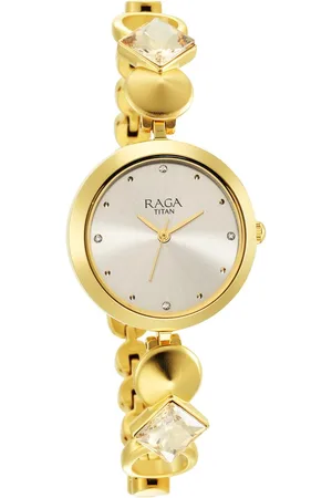 Titan Raga Love All Champagne Dial Analog Metal Strap Watch for Women