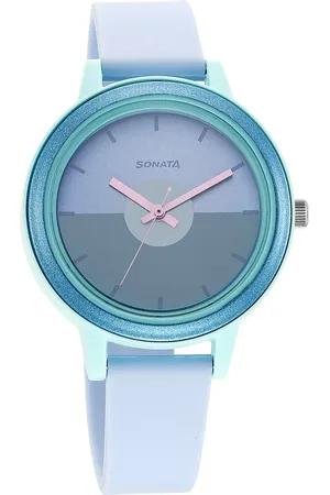 Sonata Splash Blue Dial Women Watch With Plastic Strap