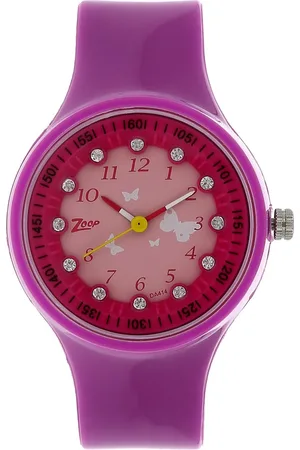 Titan By Titan Quartz Analog Pink Dial PU Strap Watch for Kids