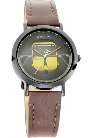 Titan Quartz Anthracite Dial Analog Leather Strap Watch for Men