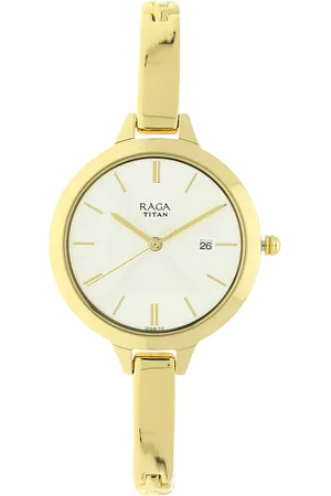 Titan Raga Viva Champagne Dial Analog with Date Strap watch for Women