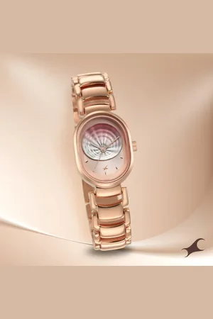 Fastrack Uptown Retreat Quartz Analog Pink Dial Metal Strap Watch for Girls