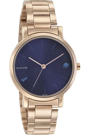 Sonata Play Blue Dial Women Watch With Stainless Steel Strap