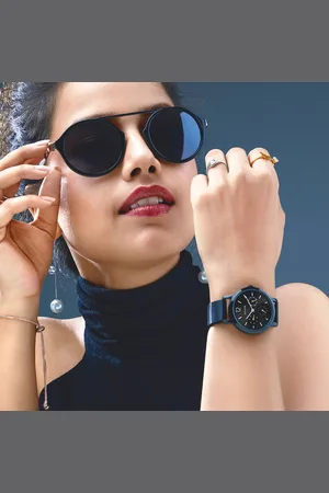Sonata Multifunctions Black Dial Women Watch With Metal Strap