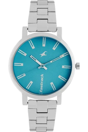 Fastrack Fundamentals Quartz Analog Blue Dial Stainless Steel Strap Watch for Girls