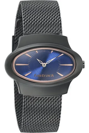 Fastrack Hitlist Quartz Analog Blue Dial Stainless Steel Strap Watch for Girls