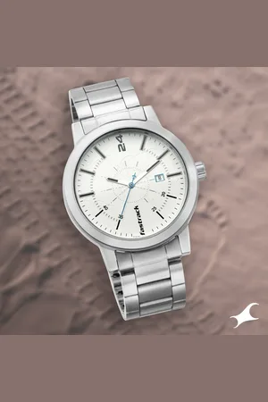 Fastrack Tripster Quartz Analog with Date White Dial Stainless Steel Strap Watch for Guys