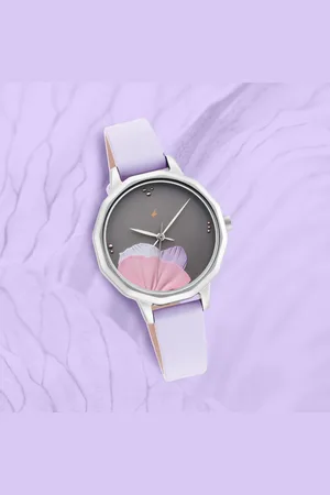 Fastrack Uptown Retreat Quartz Analog Grey Dial Leather Strap Watch for Girls
