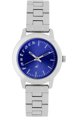 Fastrack Fundamentals Quartz Analog Blue Dial Stainless Steel Strap Watch for Girls
