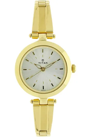 Titan Karishma Champagne Dial Women Watch With Stainless Steel Strap