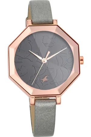 Fastrack Paint Me Quartz Analog Black Dial Leather Strap Watch for Girls
