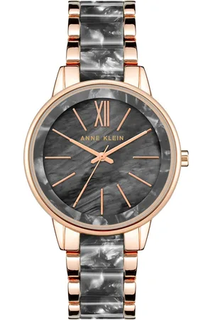 Anne Klein Quartz Analog Grey Dial Two Toned Plastic Strap Watch For Women