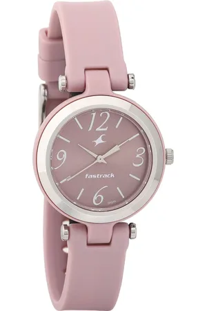 Fastrack Trendies Quartz Analog Pink Dial Silicone Strap Watch for Girls