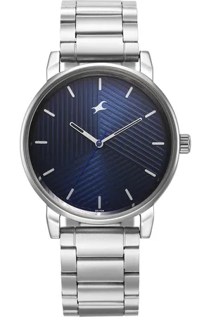Fastrack Stunners Blue Dial Metal Strap Watch for Guys