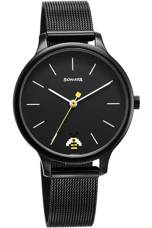 Sonata Play Black Dial Watch for Women