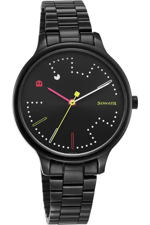 Sonata Play Black Dial Watch for Women