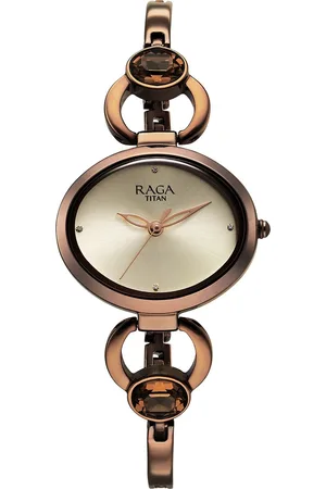 Titan Raga Viva Quartz Analog Champagne Dial Metal Strap Watch for Women