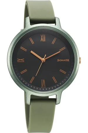 Sonata Splash Quartz Analog Grey Dial Plastic Strap Watch for Women