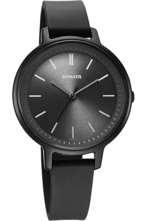 Sonata Splash Quartz Analog Grey Dial Plastic Strap Watch for Women