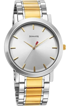 Sonata Utsav Quartz Analog Silver Dial Watch for Men