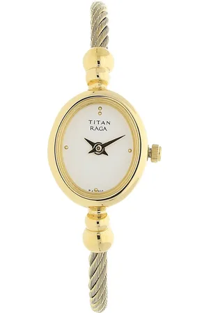 Titan Raga White Dial Analog Stainless Steel Strap watch for Women