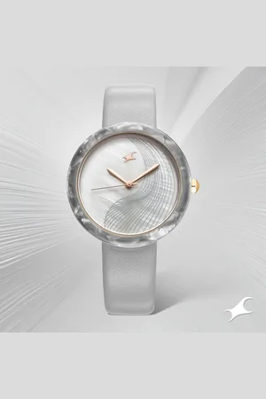 Fastrack Younique Quartz Analog Mother Of Pearl Dial LeatherStrap Watch For Girls