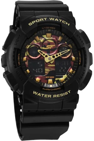 SF Vigour Quartz Digital Analog Digital Multicolor Dial With Black Color Plastic Strap Watch For Unisex