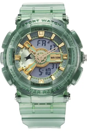 Fastrack StreetStyle Digital Dial Translucent Green PU Strap Watch For Guys