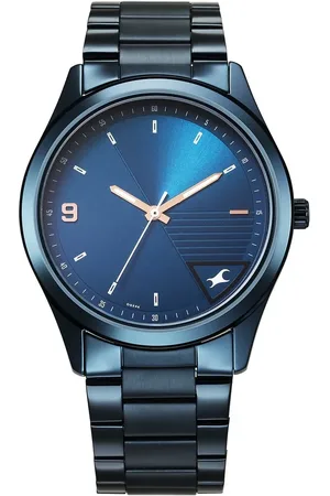 Fastrack Stunners Quartz Analog Blue Dial Blue Metal Strap Watch For Guys