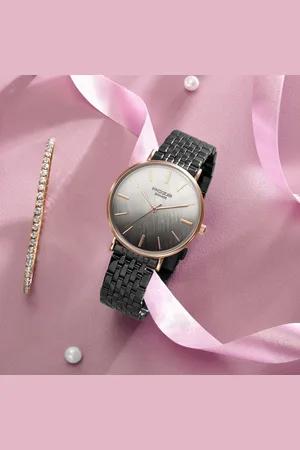 Sonata Poze Quartz Analog Mother Of Pearl Dial Grey Color Stainless Steel Strap Watch For Women