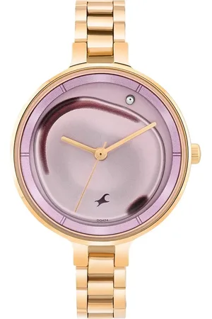 Fastrack MetaWe Quartz Analog Pink Dial Stainless Steel Strap Watch For Girls
