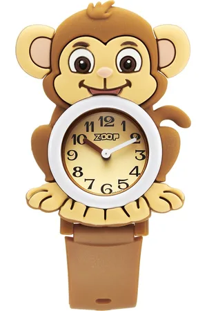 Titan Zoop By Friends from Nature Quartz Analog Brown Dial Plastic Strap Watch For Kids