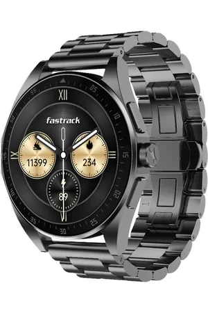 Fastrack Radiant FX1 Luxury Metal Smartwatch with 3.6 cm AMOLED Display, SingleSync BT Calling, Functional Crown