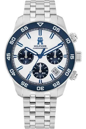 Tommy Hilfiger Chronograph White Dial Stainless Steel Strap Watch For Men