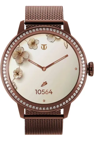 Titan Valerie Premium Smartwatch with All??316L SS construction, Skin Temp. Sensor, Women???s Health, SingleSync BT Calling