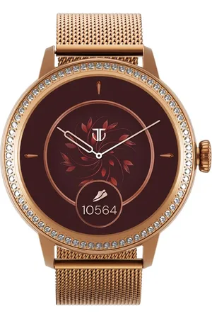 Titan Valerie Premium Smartwatch with All??316L SS construction, Skin Temp. Sensor, Women???s Health, SingleSync BT Calling