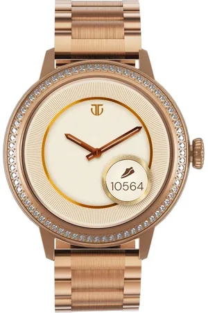 Titan Valerie Premium Smartwatch with All??316L SS construction, Skin Temp. Sensor, Women???s Health, SingleSync BT Calling