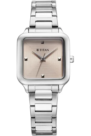 Titan Horizon Quartz Analog Pink Dial Stainless Steel Strap Watch For Women